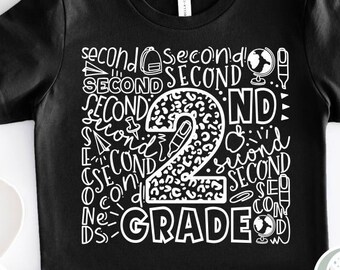 Second Grade Typography Svg - Etsy UK