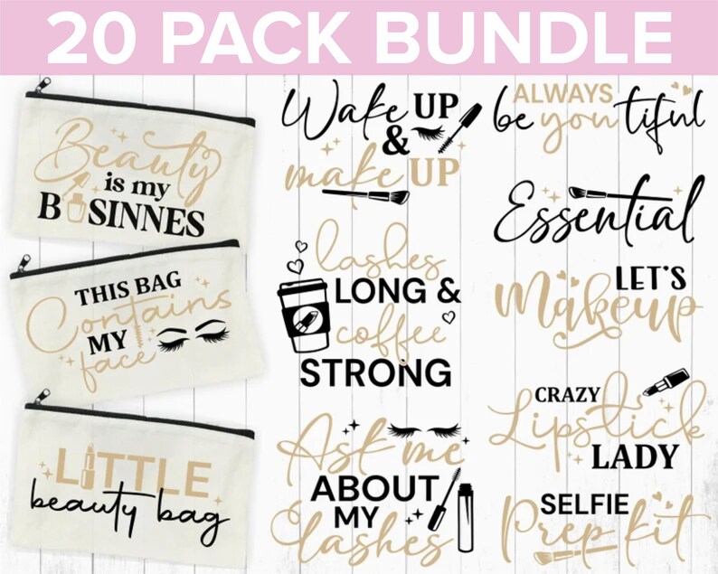 Makeup Bag Design Bag Svg Cosmetic Bag Svg Makeup Saying - Etsy UK