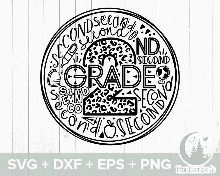 2nd Second Grade Typography Svg 2nd Second Grade Svg - Etsy