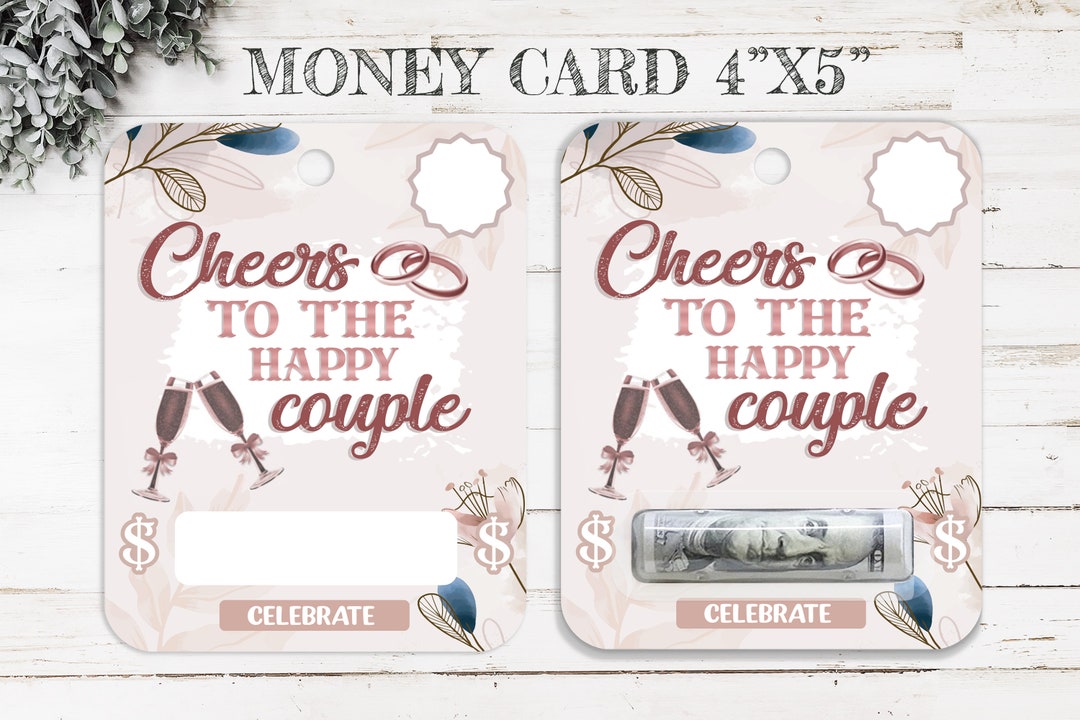 Printable Wedding Money Card Holder, Money Card Bundle, Print Then Cut ...