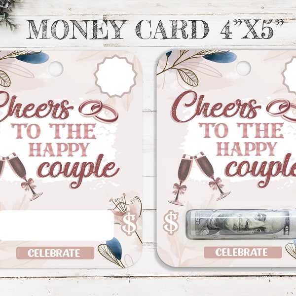 Printable Wedding Money Card Holder, Money Card Bundle, Print Then Cut PNG Design Files, Wedding Gift Card Holder, Wedding Gift Newlyweds