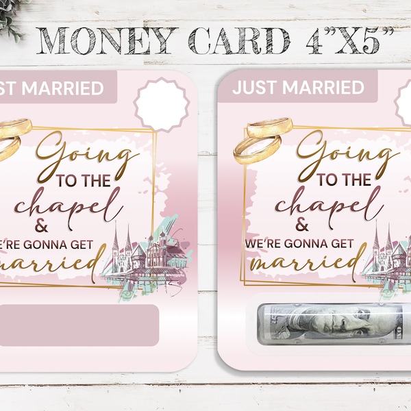 Wedding Money Card Holder, Printable Money Card Bundle, Print Then Cut PNG Design Files, Wedding Gift Card Holder, Newlywed Cash Gift