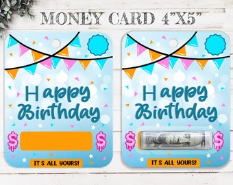 Printable Birthday Money Card, Money Card PNG, Money Card PNG Designs ...