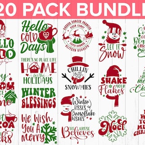 Christmas SVG Bundle, Christmas Svg, Winter svg, Santa svg, Christmas Quote svg, Svg Dxf Eps Png Files for Cutting Machines Cameo Cricut