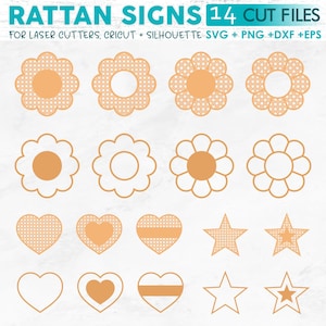 Rattan-Zeichen SVG, Cane Rattan Namensschild SVG, Rattan-Türhänger svg, Glowforge svg, Laserschnitt, Rattan-Svg-Bundle, Willkommensschild svg,