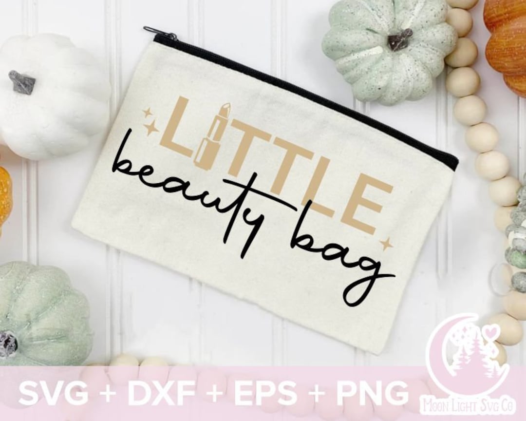 Little Beauty Bag Svg, Makeup Bag Svg, Svg Dxf Eps Png Files for