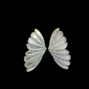 ラピスラズリの蝶の羽の彫刻：40 mmの宝石ペア - Etsy 日本