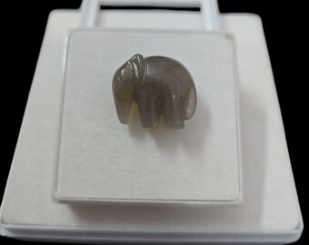 Handgemachte Grau Achat Elefant Charme: Naturstein Schnitzerei