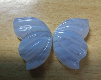 Lace Agate Butterfly Wings: Hand-Carved Gemstone Jewelry Charm