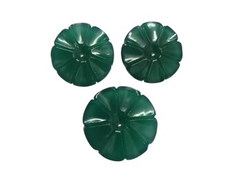 Conjunto de joyas de piedras preciosas hechas a mano con cuentas de flores de ónix verde