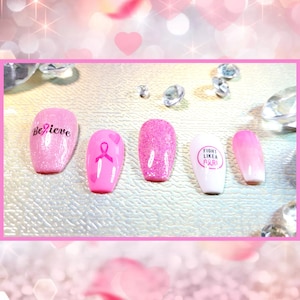 Breast Cancer Awareness Press on Nails