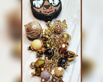 Mama Bear Keychain or Zipper Pull