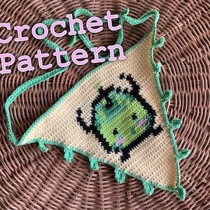 Happy Junimo Bandana Crochet Pattern - Stardew Valley Inspired - NOT A FINISHED PRODUCT