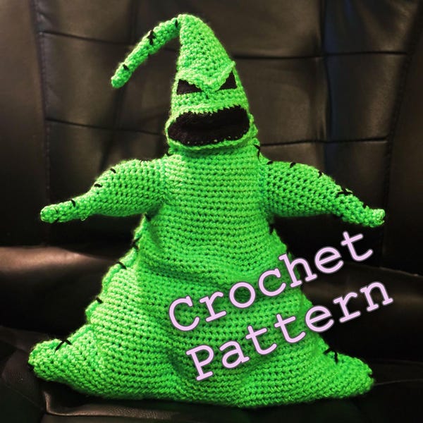 Modèle au crochet pour peluche Oogie Boogie - Inspiré de L'Étrange Noël de l'Étudiant - PAS UN PRODUIT FINI