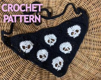 Grungy Skull Crochet Pattern - NOT A FINISHED PRODUCT