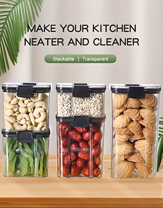 Food Storage Containers Air-tight Seal Pantry Organisation 