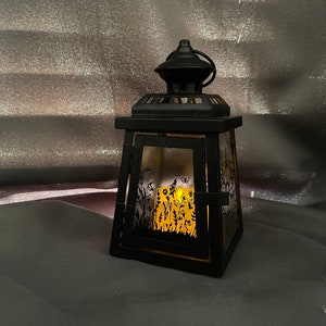 Wild Flower Silhouette Lantern | Lantern | Flowers | Silhouette | Candle Lantern | Decor |