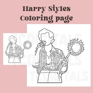 Harry Styles Coloring Page Love on Tour Tourdigital Coloring JPG ...