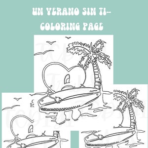 Un Verano Sin Ti Coloring Page Bad Bunny Coloring Digital Download ...