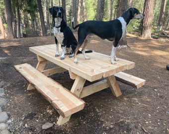 Rustic Rough Milled Picnic Table - Design Plans and Material List