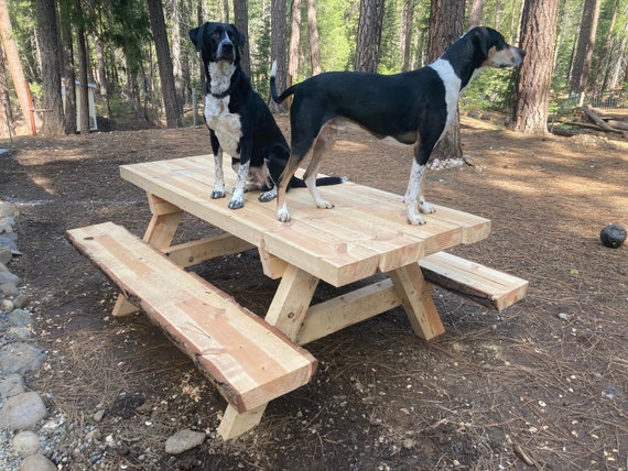 Rustic Rough Milled Picnic Table Design Plans and Material List