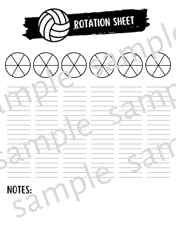 Volleyball Rotation Sheets 5 2 - Il 570xN.3770169885 Soce 