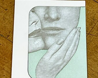 Touch - letterpress printed blank greeting card