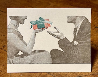 The Gift - Letterpress printed blank greeting card