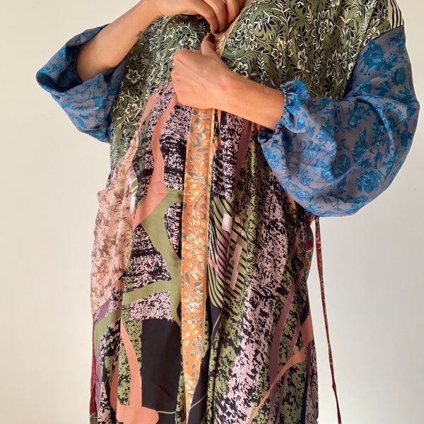 Silk House Coat Etsy