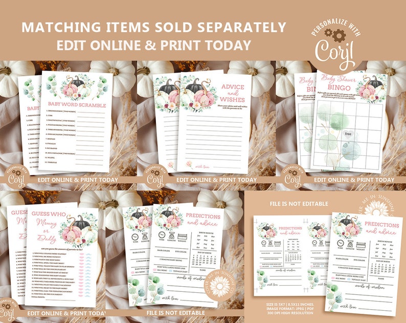 Editable Fall in Love Baby Word Scramble Game, Fall Theme Baby Word