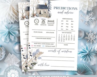 Baby Shower Prediction Card: Advice for Parents (Digital Download)