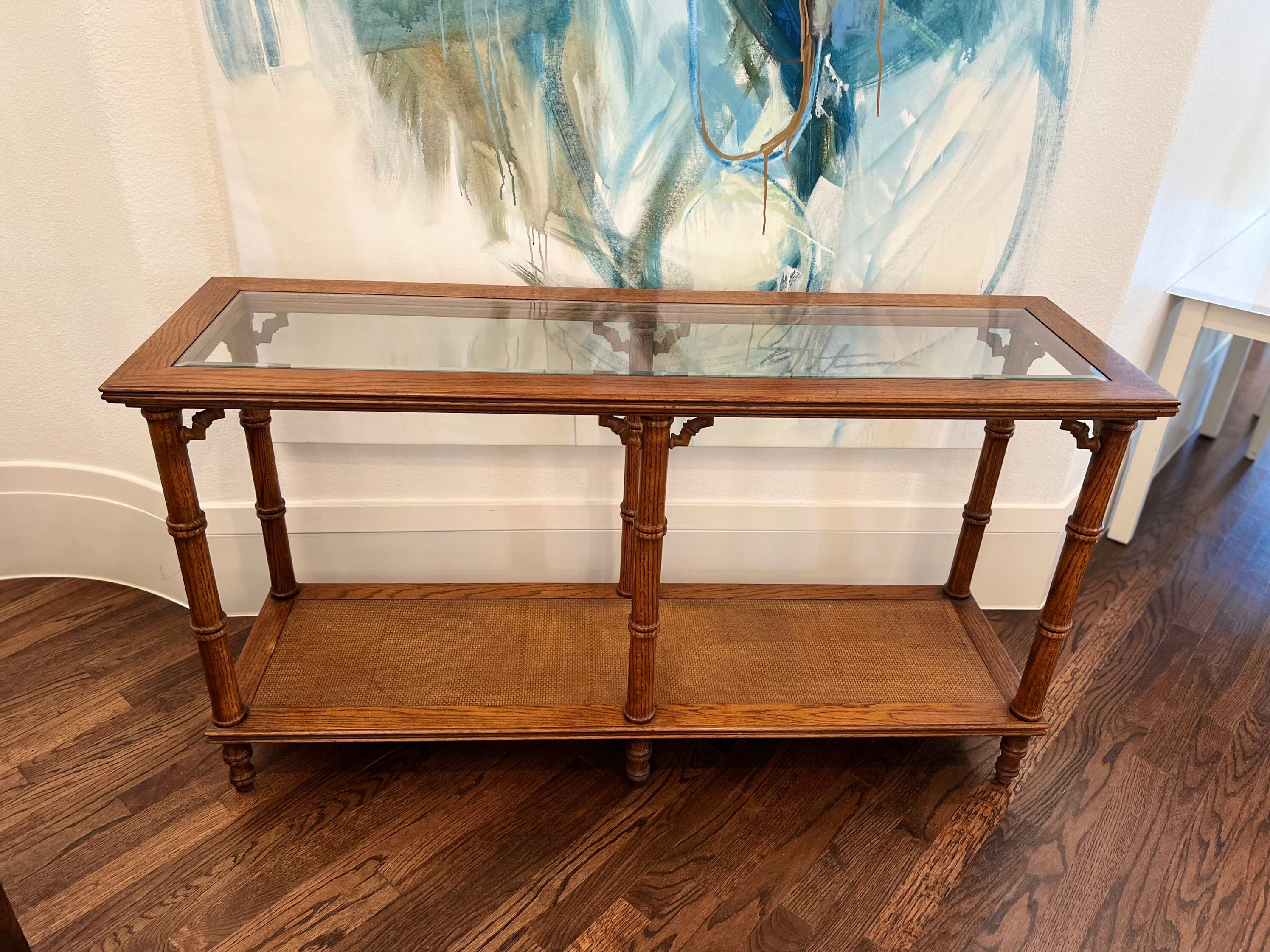 Faux Bamboo Console Table Available Etsy