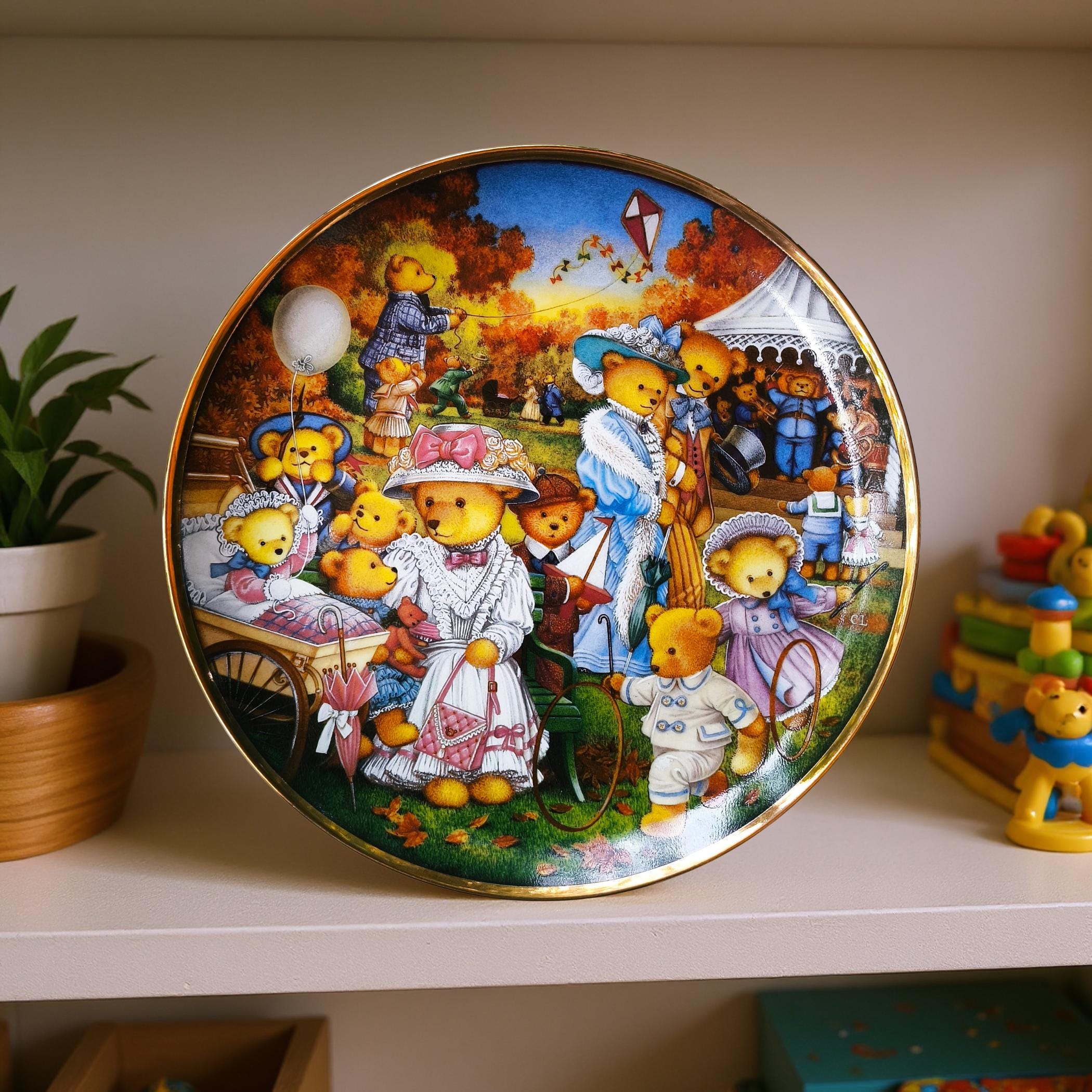 Franklin Mint Teddy Bear Plate Collection - Etsy