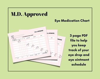 simple medication tracker etsy