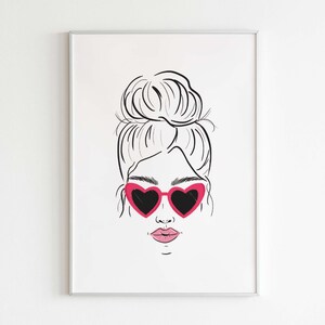 Heart Glasses Print - Digital Download