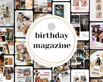 Customizable Birthday Magazine Template: Canva Gift (Digital Download)