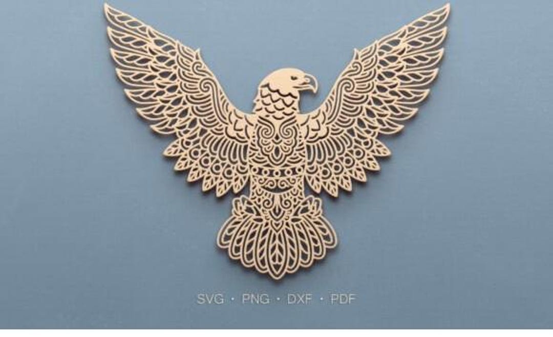 Mandala Eagle SVG Cut File for Laser & Cricut - Etsy