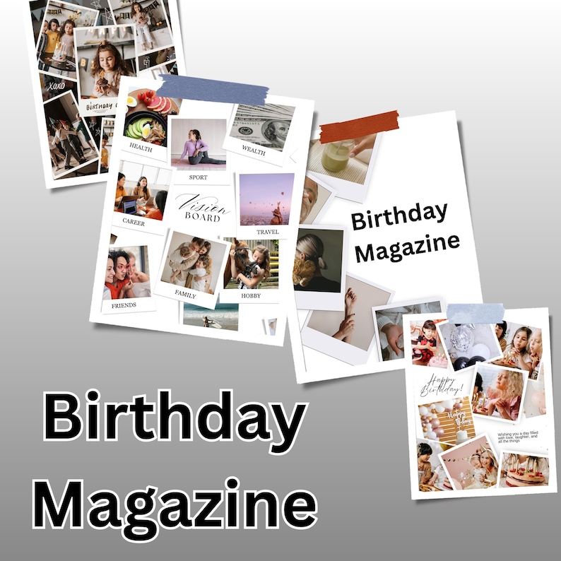 Editable Birthday Photo Magazine Template: Personalized Canva Gift ...