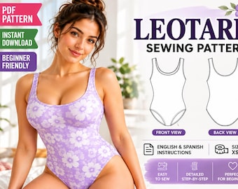 Wykrój trykotu w formacie PDF – Body Dance Sloper XXS–4X, wycięcie na biodra | Pobierz natychmiast