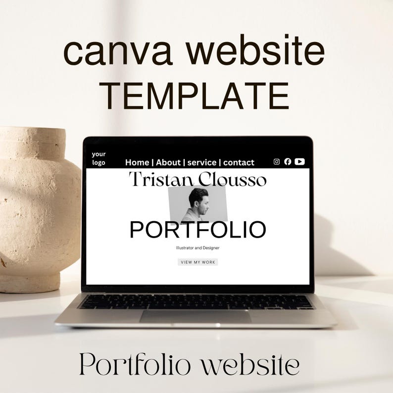 Editable Canva Portfolio Website Template | Minimalist Freelancer ...