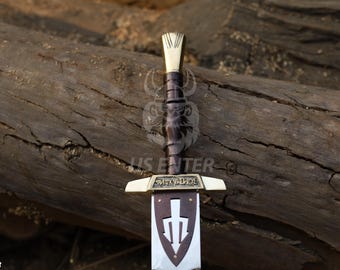 Handmade Riptide sword of Percy Jackson, Anaklusmos sword, The Olympians sword, Gifts for him men husband, Fictional sword, Trident Rip tide