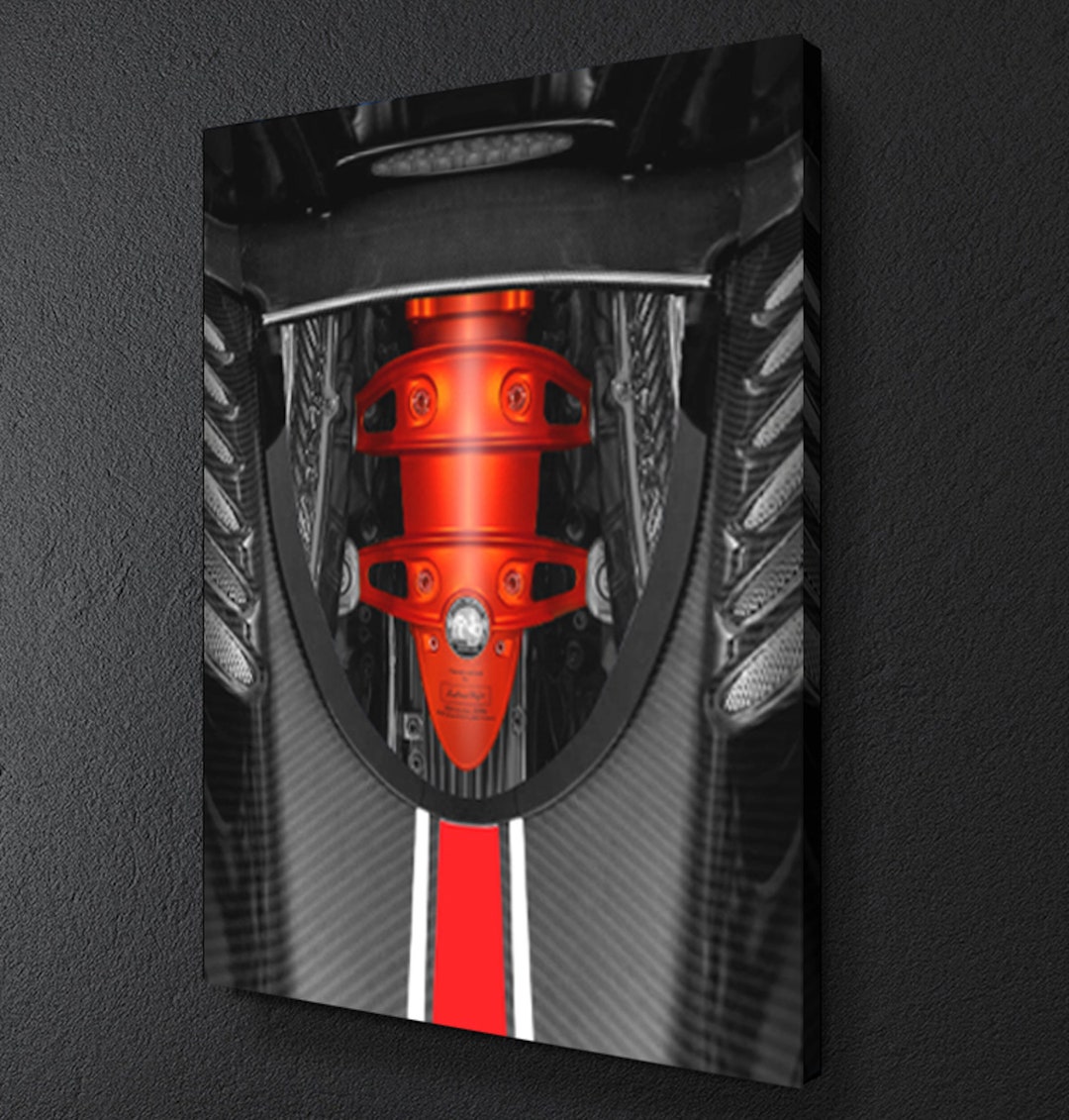 V12 Engine Wall Art Supercar Engine Wall Decor Car Canvas Art Home