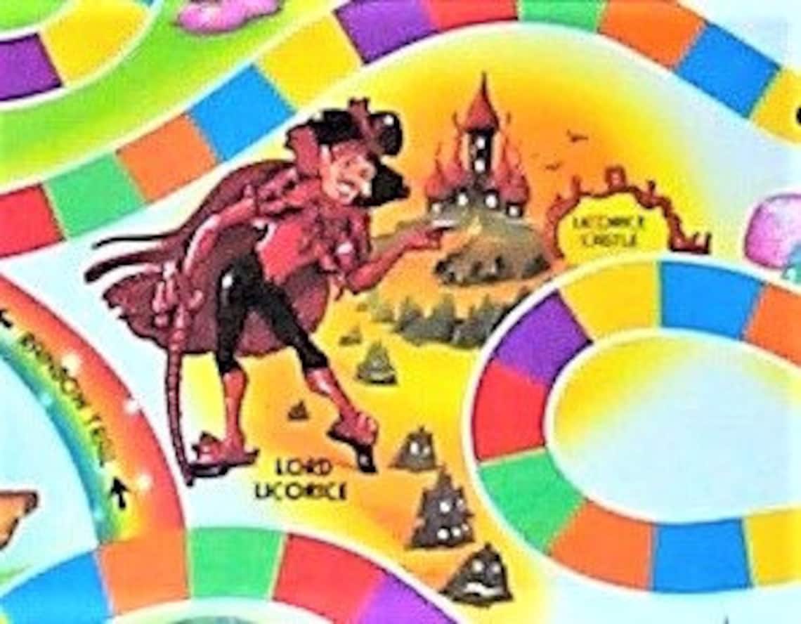 Vintage Framed Candy Land Game Board 1984 Hand Made Frame, Original