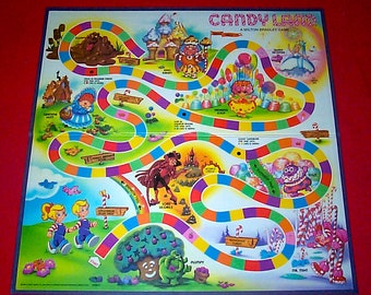 Framed Vintage Candy Land Game Board 1984 - Etsy