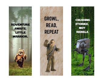 Star Wars Printable Bookmarks | Instant Download | Set of 3 Digital DIY Bookmarks for Star Wars Fans & Book Lovers | May the Fourth