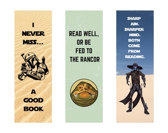 Star Wars Printable Bookmarks – Set of 3 | Instant Download DIY Bookmarks for Kids, Adults, Bookworms & Star Wars Fans | Star Wars Party