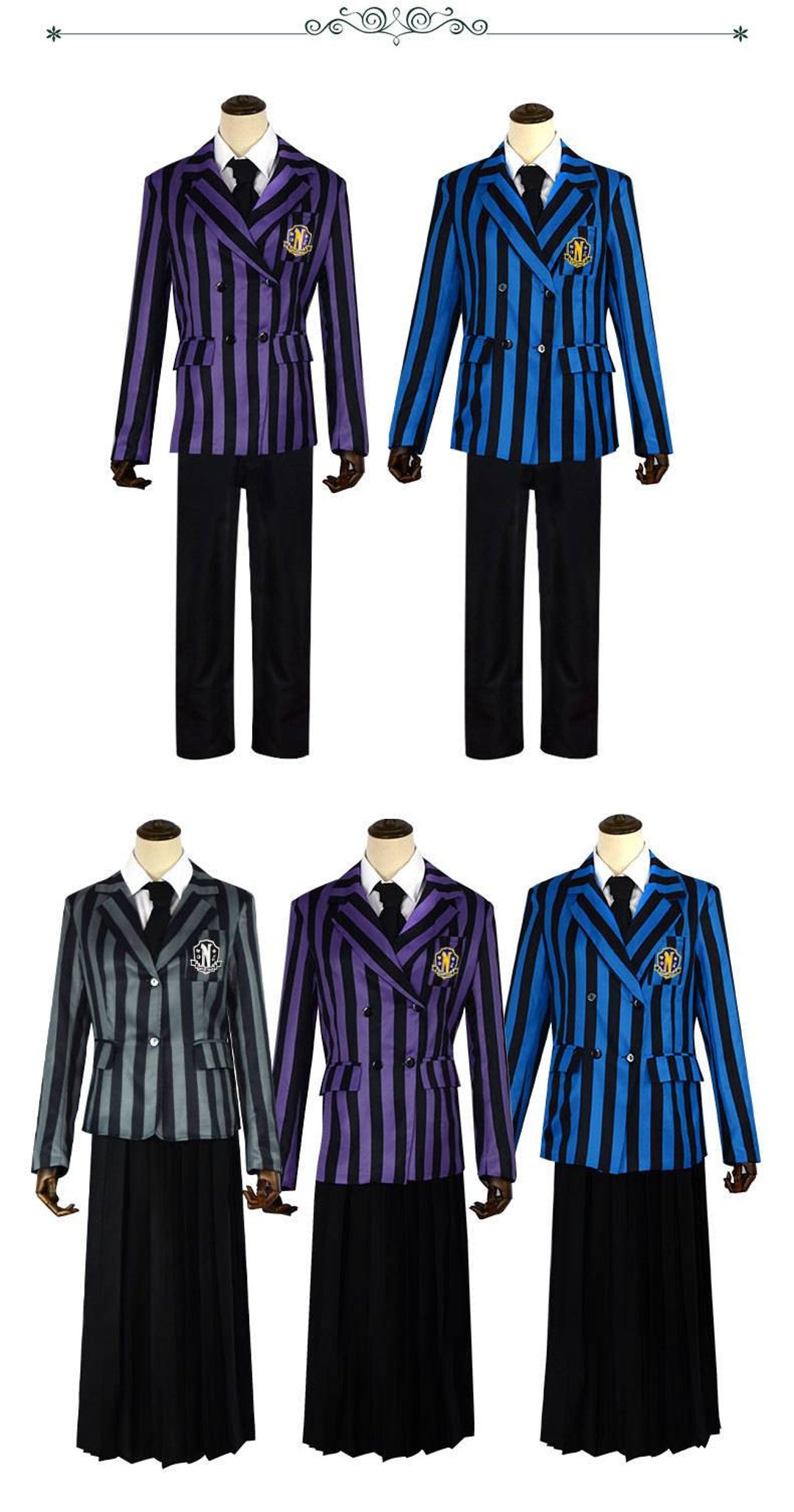 Nevermore Academy School Uniform Costume Etsy