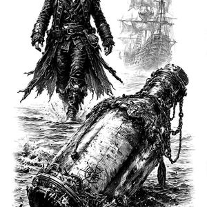 Diseño de grabado de botella con barco pirata, archivo láser de alta definición (descarga PNG)