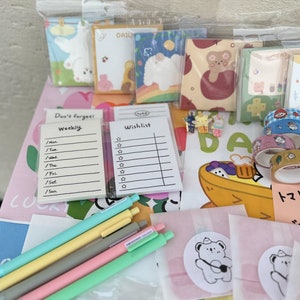 Japanese Stationery Mystery Bundle Pack Cute Cartoon Kawaii Party Bag Lucky Dip Travel Kids Bag Christmas Gift Stocking Filler image 4