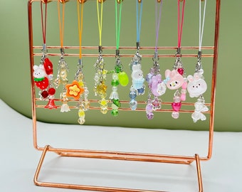 Cute Beaded Keychain- Phone Charms- Kawaii Charms- Bag Charms Back to School- Christmas Gift- Stocking Filler